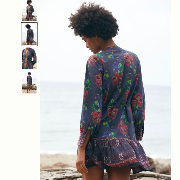 Tuckernuck Ro’s Garden Poplin Ines Anthropologie Dress Floral Edit Cotton XS S M - Picture 4 of 13